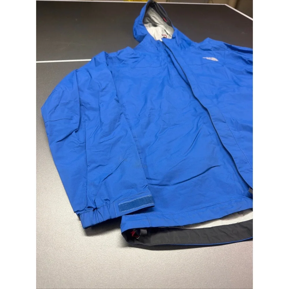 The North Face HyVent DT Blue Rain Jacket Hooded Ripstop Shell Mens M